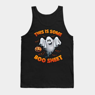 Funny Halloween This is Some Boo Sheet Costume Men Women Tank Top